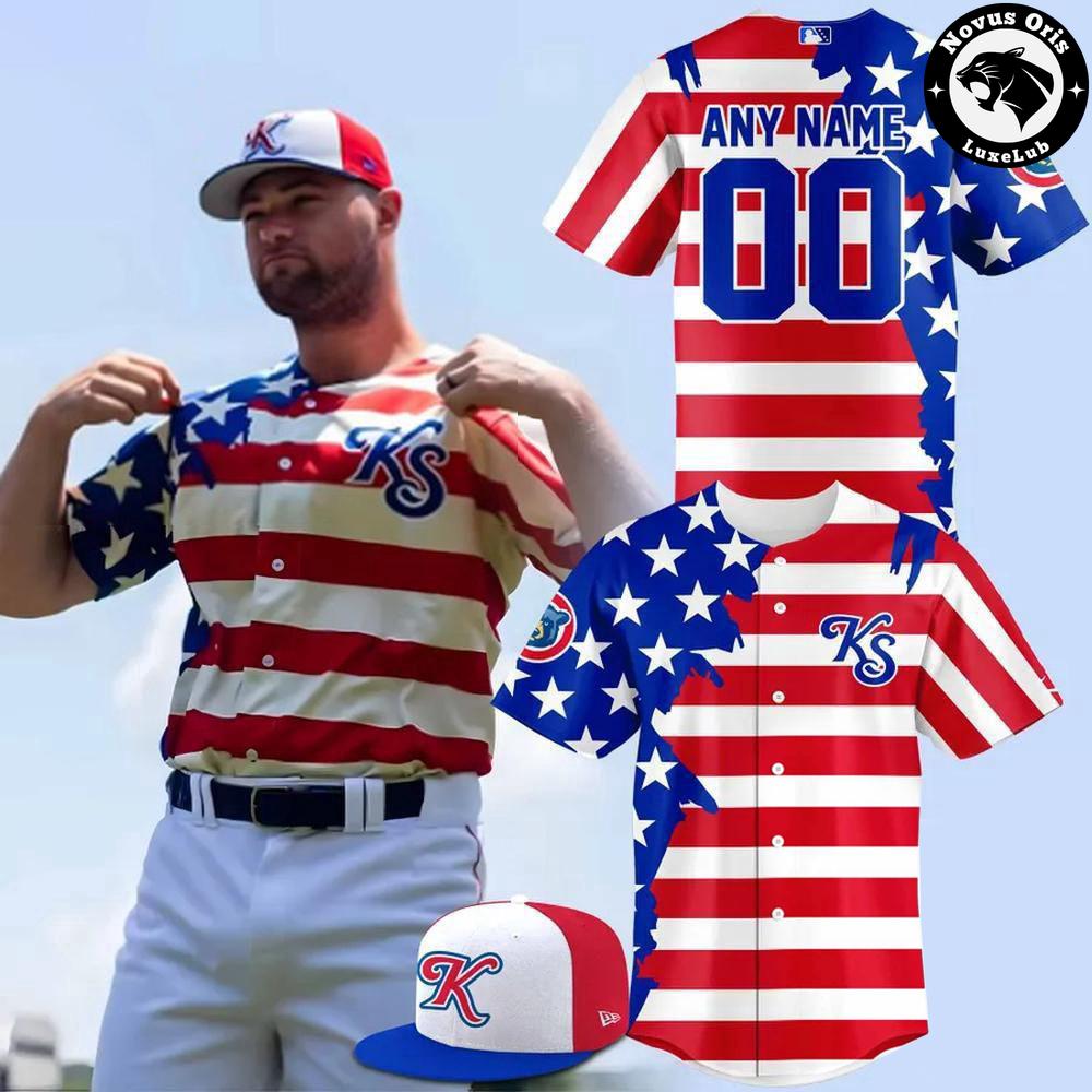 Knoxville Smokies US Flag Custom Baseball Jersey 1 - Unicasport Knoxville Smokies US Flag Custom Baseball Jersey