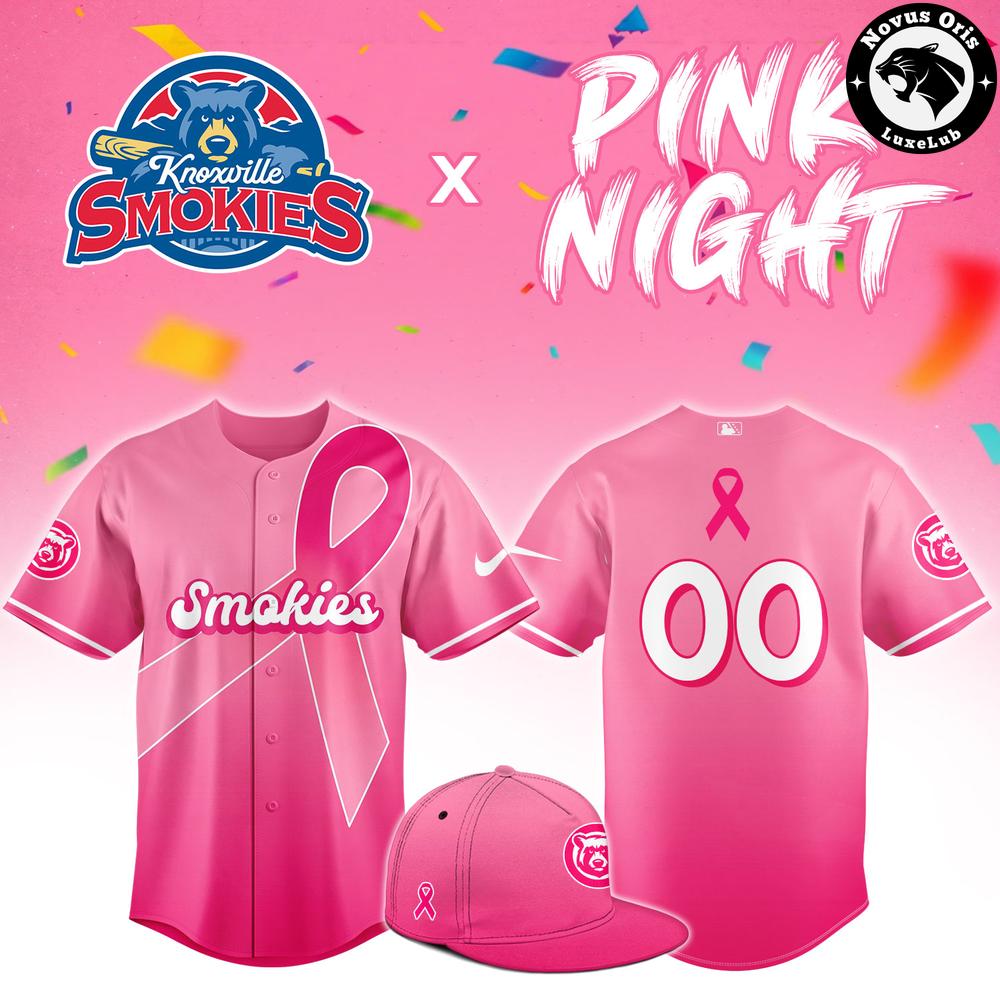 Knoxville Smokies x Pink Night Fight Cancer 2026 Edition Baseball Jersey 1 - Unicasport Knoxville Smokies x Pink Night Fight Cancer 2026 Edition Baseball Jersey