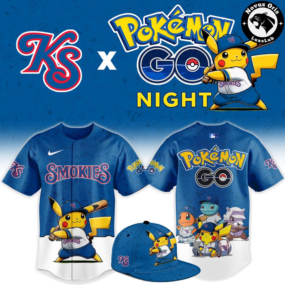 Knoxville Smokies x Pokemon GO Night Limited Edition Baseball Jersey
