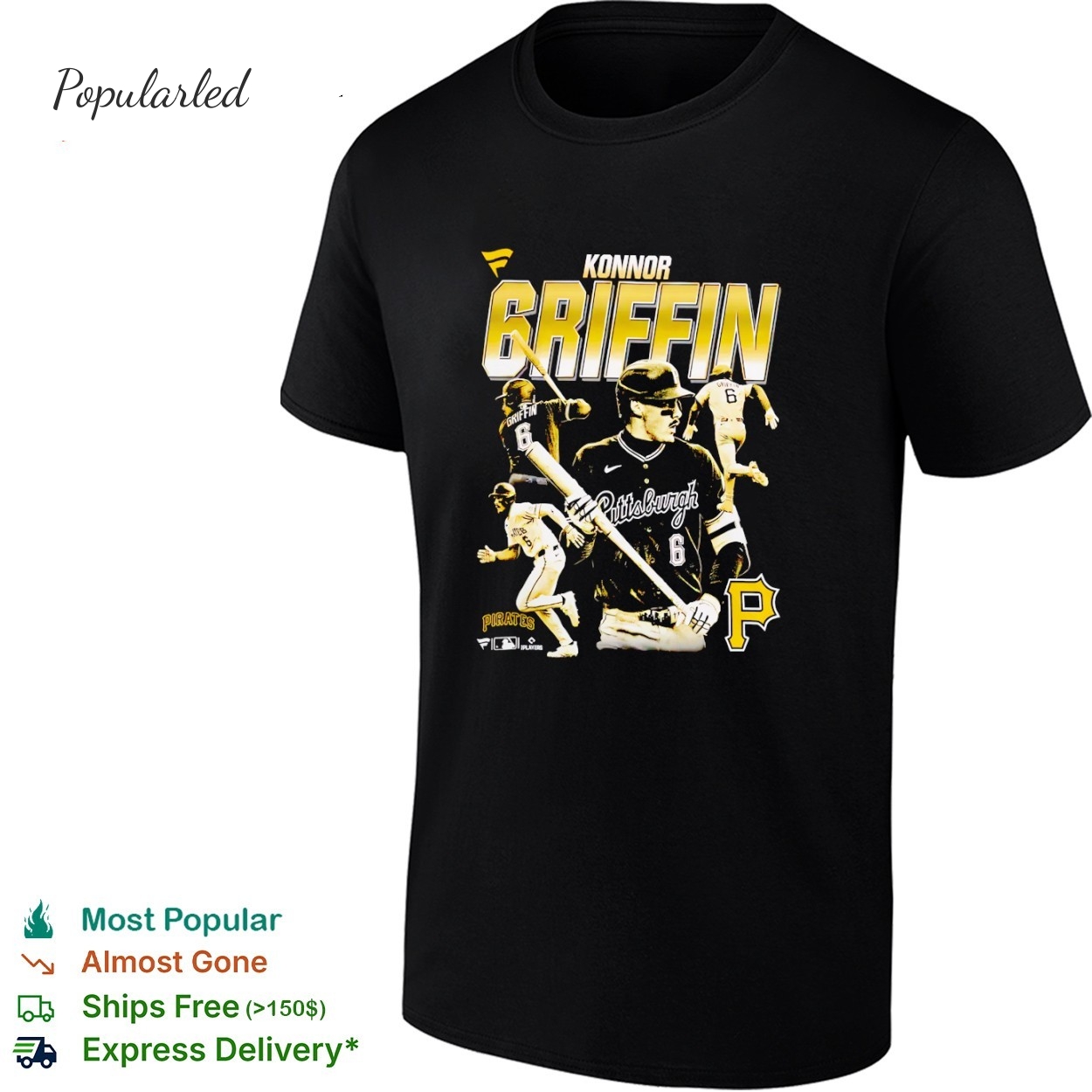 Konnor Griffin Black Pittsburgh Pirates Hype shirt