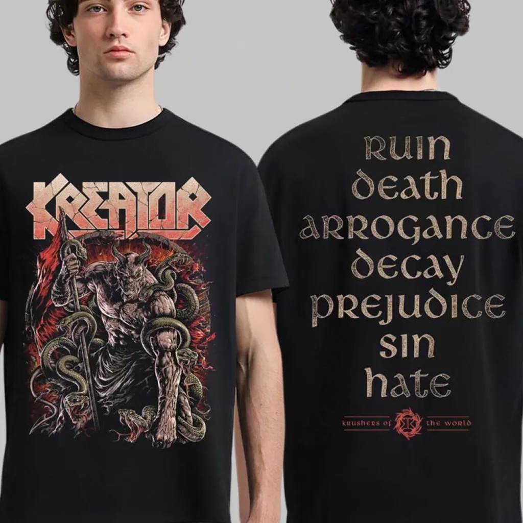 Kreator Krushers Of The World Merch Seven Serpents TShirt Kreator Merch Fans Gifts