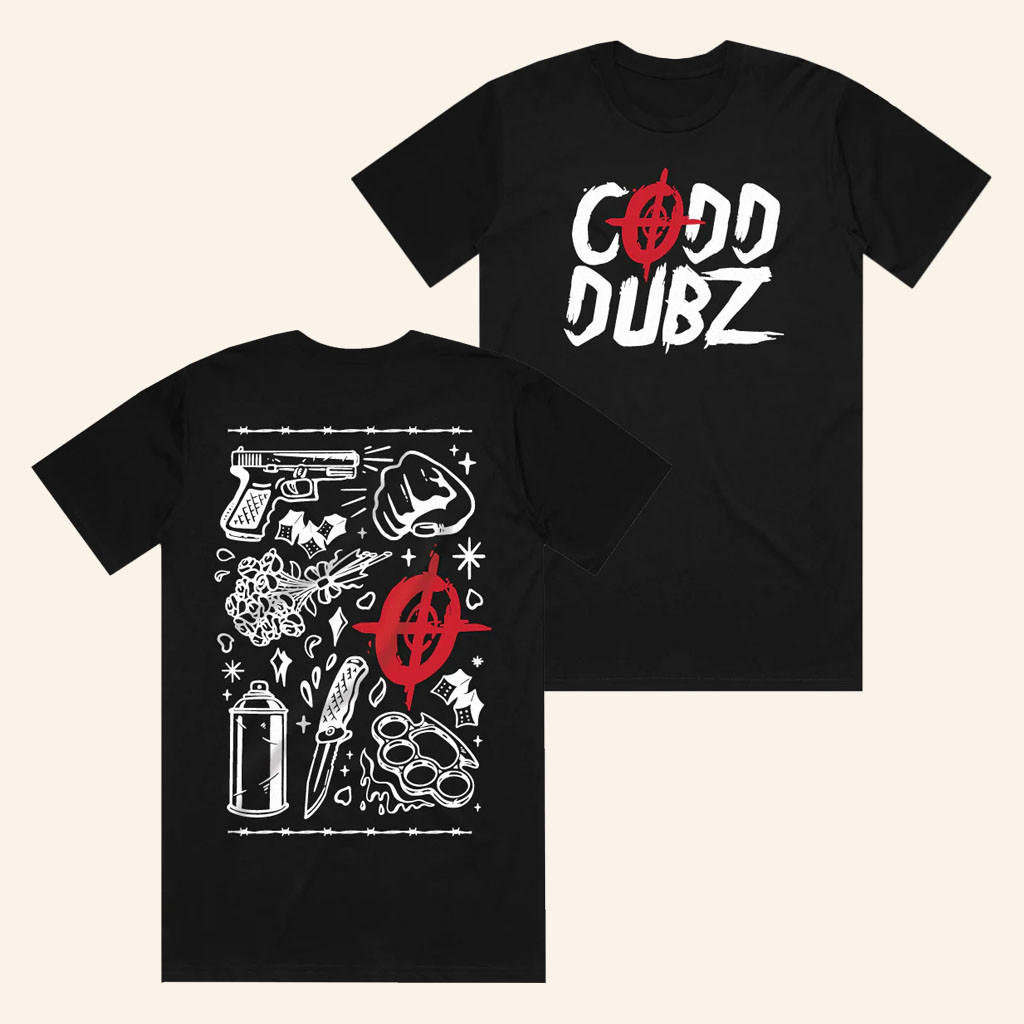 KT8 Merch 2026 Codd Dubz Flash Sheet BlackTShirtGift Ideas For Music Lovers