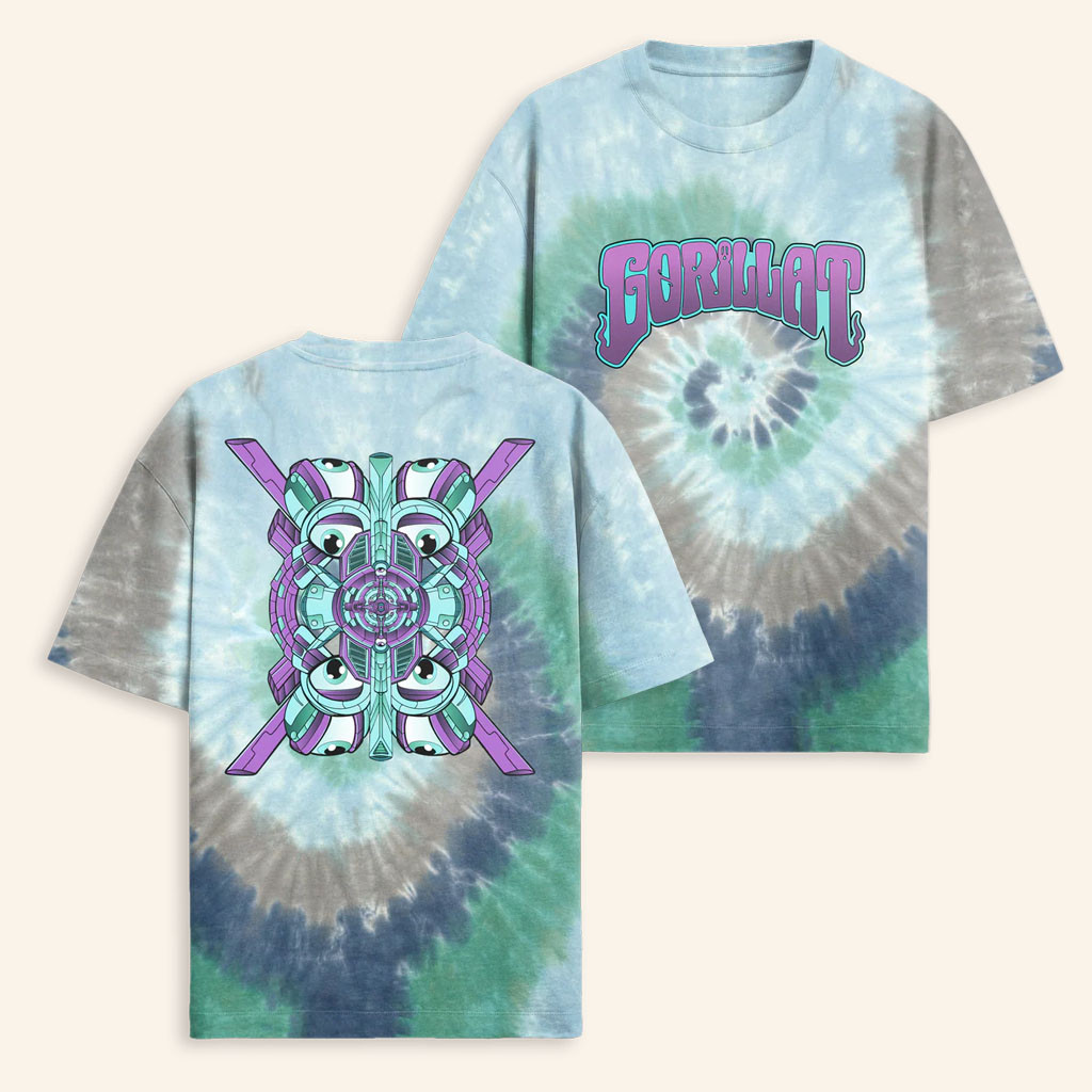 KT8 Merch 2026 GorillaT Eyes Tie DyeTShirtMusic Related Gifts For Guys