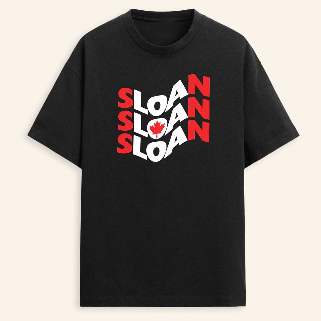 KT8 Merch 2026 Sloan Canada FlagTShirtBlack Sloan Merch Best Gifts For Music Lovers