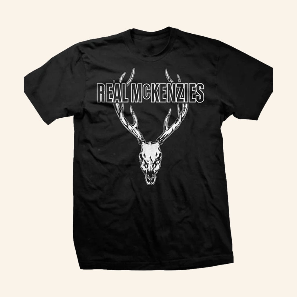 KT8 Merch 2026 The Real Mckenzies StagTShirtBlack The Real Mckenzies Merch Gift For Brothers