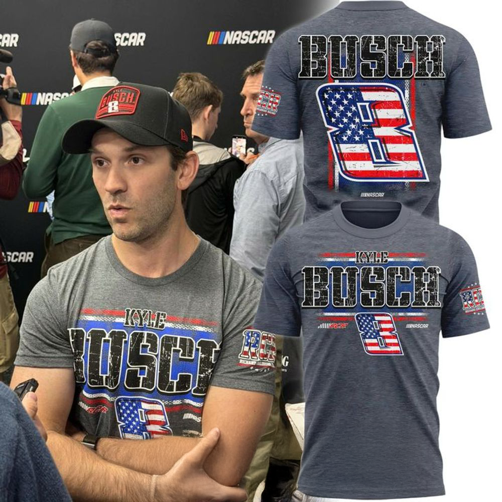 Kyle Busch 8 RWB DK HEATHER 3SPOT Shirt