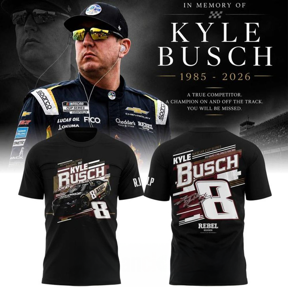 Kyle Busch Richard Childress Racing Team Collection Rebel Bourbon Draft Shirt