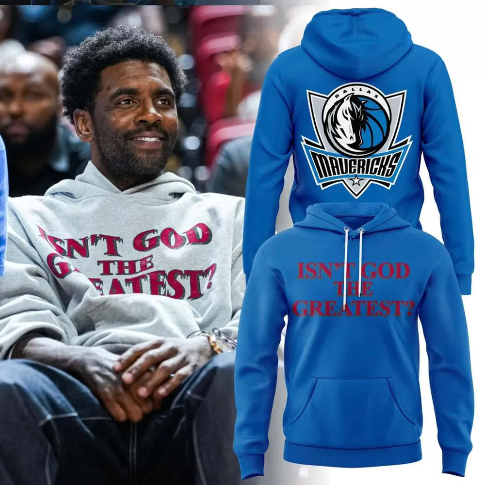 Kyrie Irving Mavericks Blue Game Day Graphic Hoodie