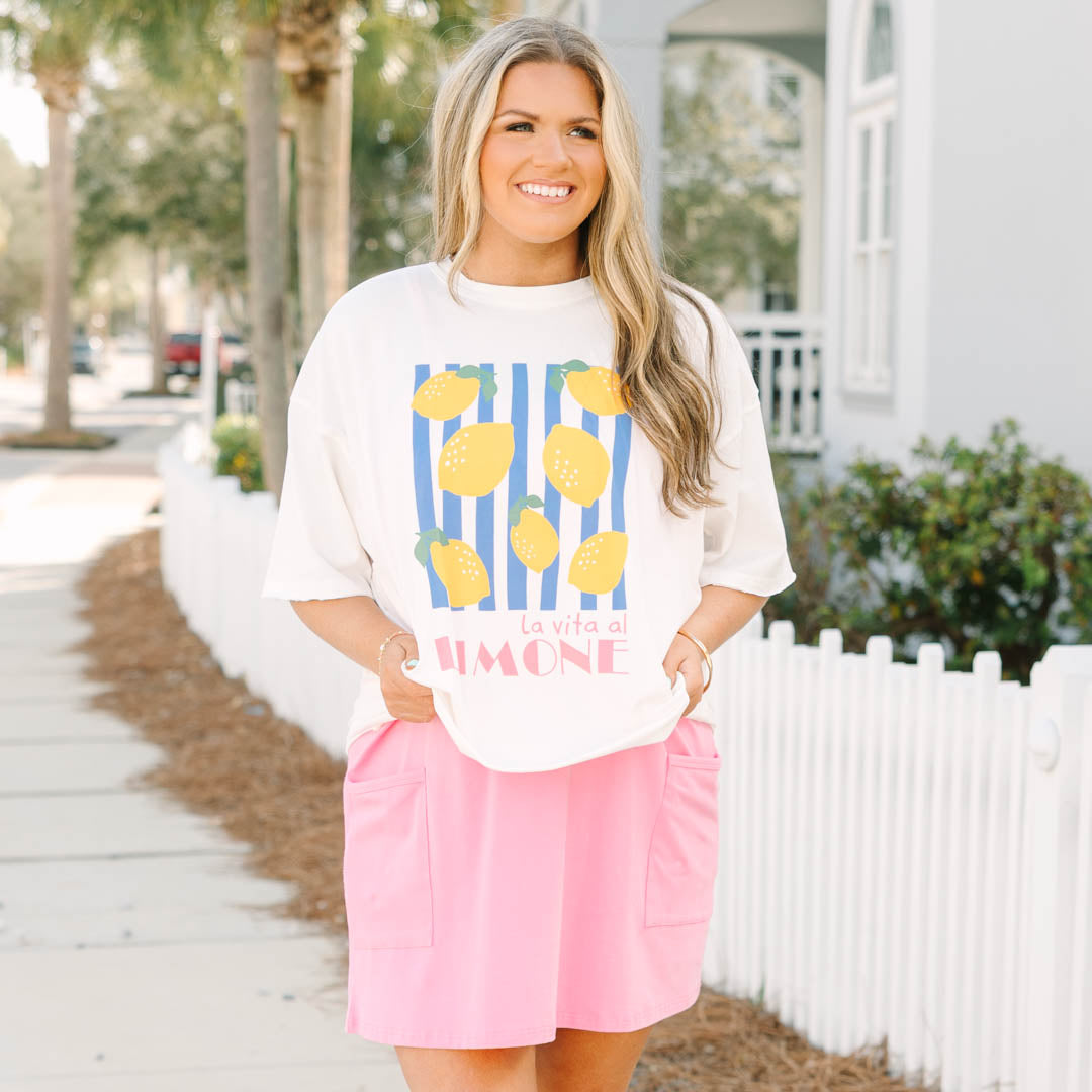 La Limone Vintage Wash Tee, White 6 La Limone Vintage Wash Tee, White - Image 6