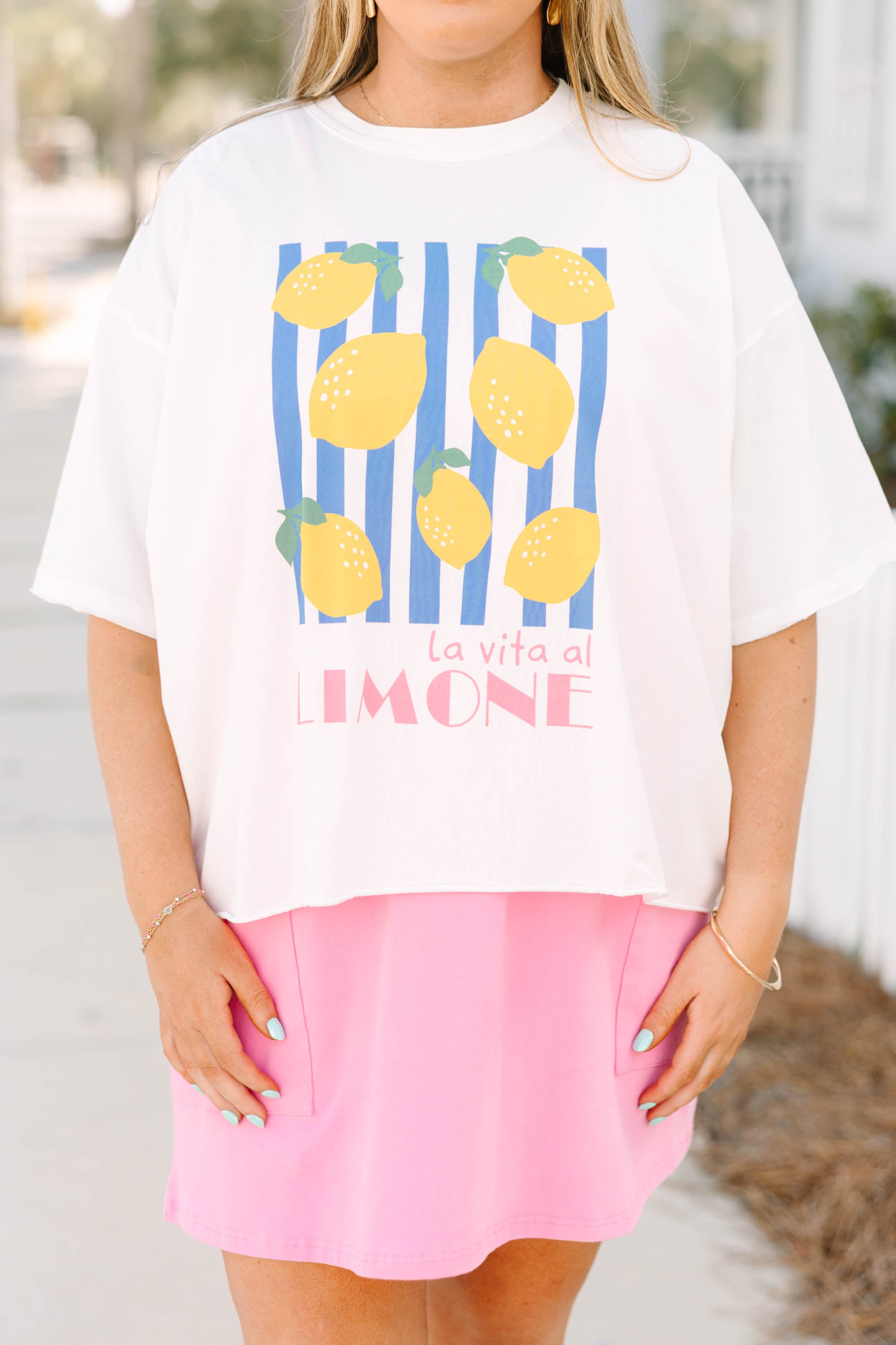 La Limone Vintage Wash Tee, White 4 La Limone Vintage Wash Tee, White - Image 4