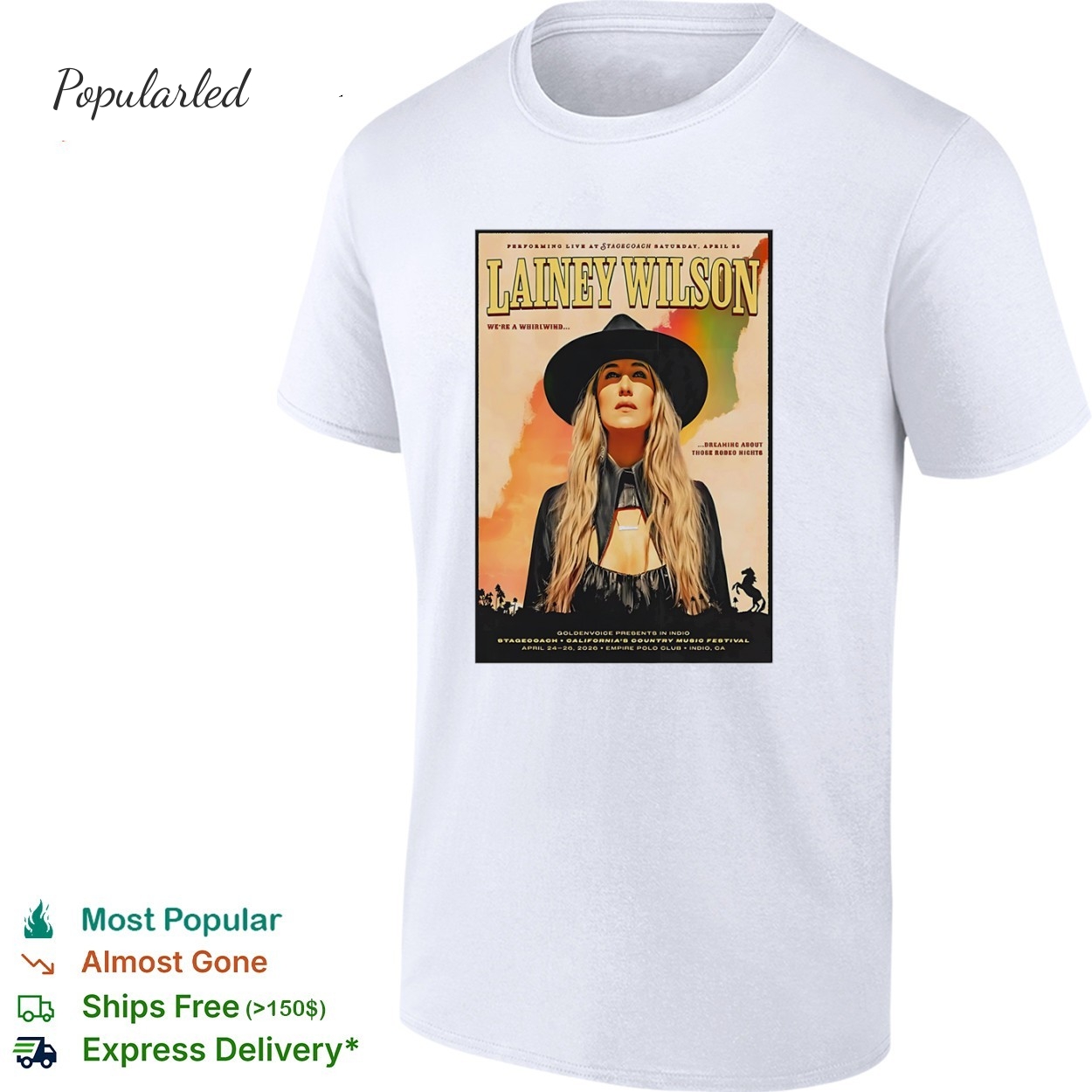 Lainey Wilson Stagecoach Country Music Festival 2026 California Poster