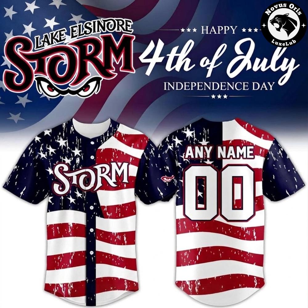 Lake Elsinore Storm 4th Of July Independence Day Baseball Jersey 1 - Unicasport Lake Elsinore Storm 4th Of July Independence Day Baseball Jersey