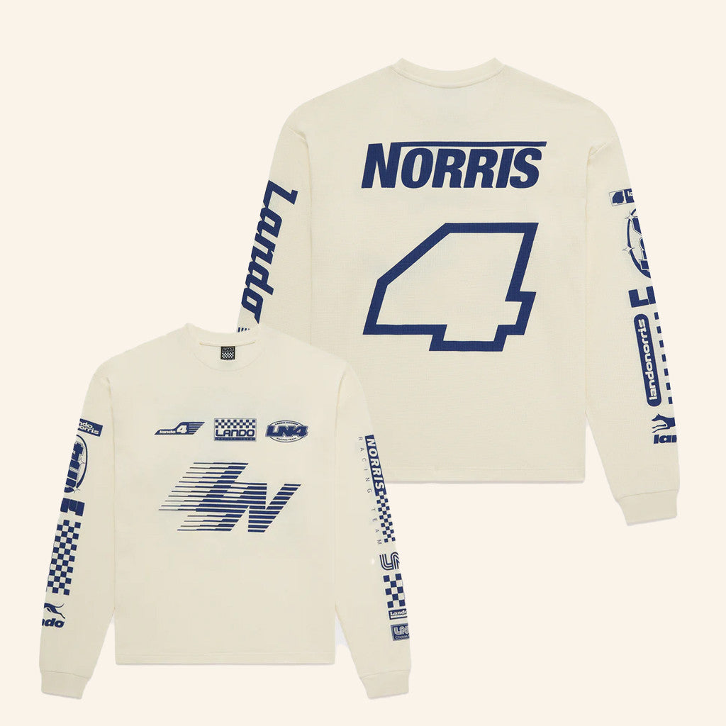 Lando Norris Merch Waffle Long Sleeve T-Shirt Birthday Gifts For Racing Lovers