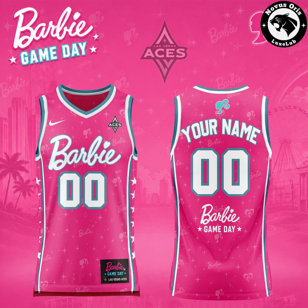 Las Vegas Aces Barbie Game Day 2026 Basketball Jersey 1 - Unicasport Las Vegas Aces Barbie Game Day 2026 Basketball Jersey