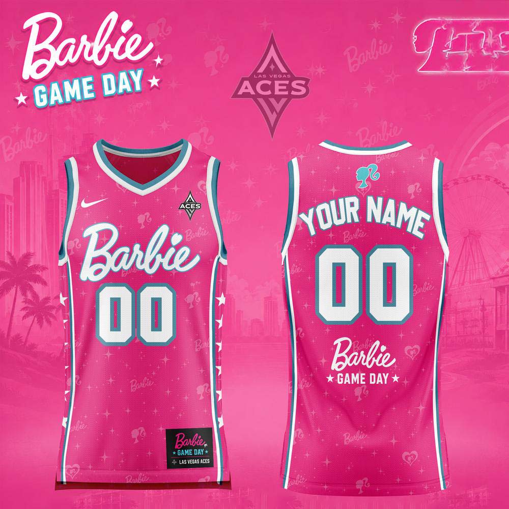 Las Vegas Aces Barbie Game Day 2026 Basketball Jersey - Best Gift for Fans