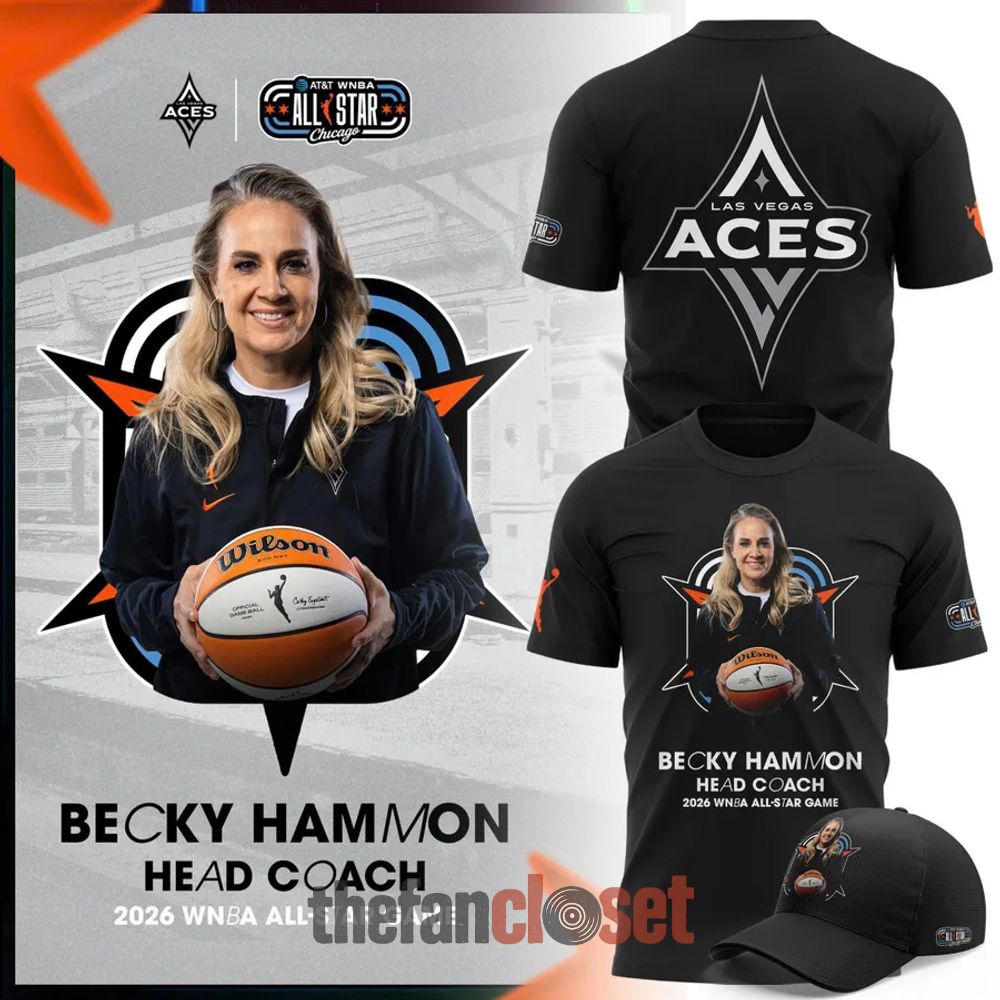 Black Las Vegas Aces Becky Hammon 2026 WNBA AllStar Coach Shirt