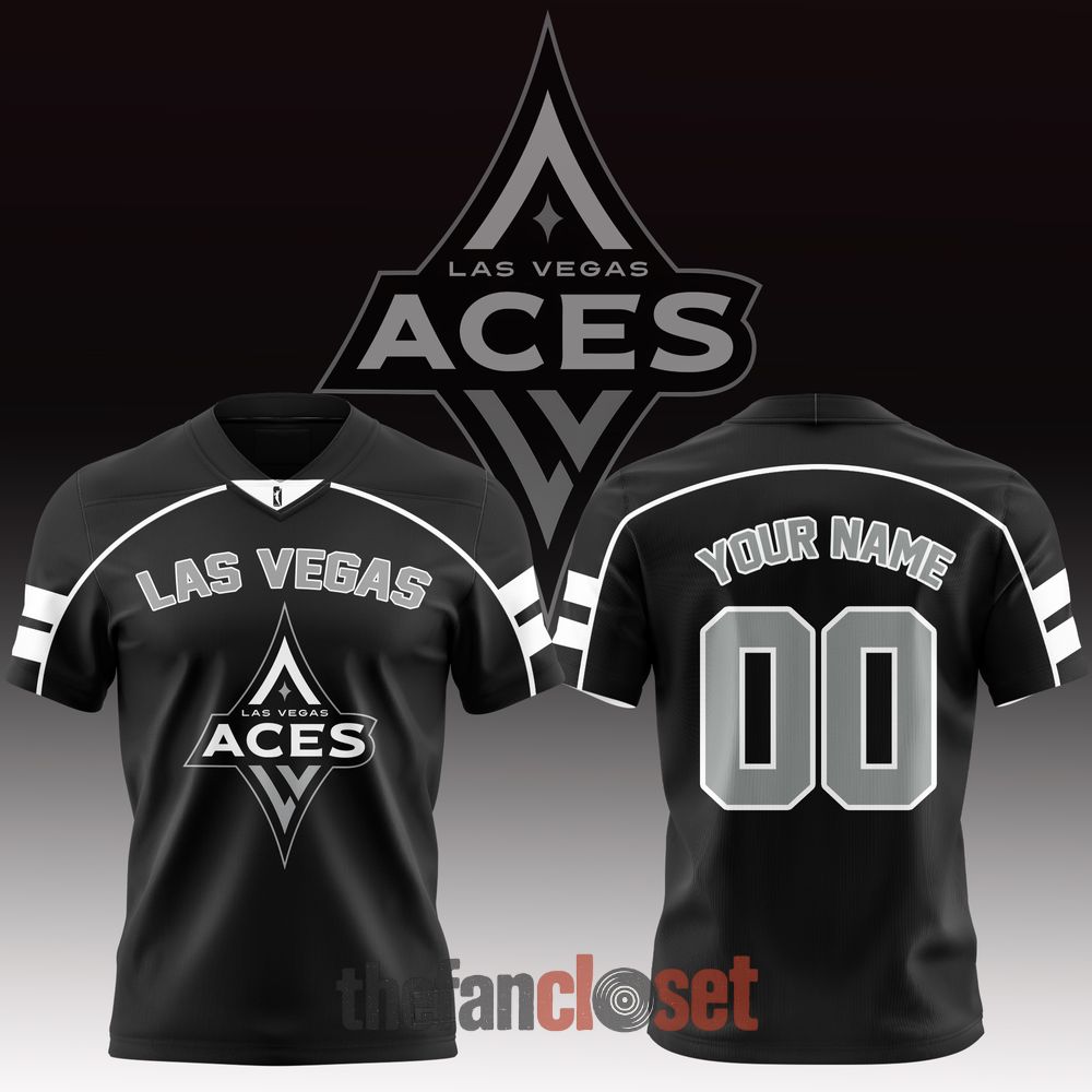 Black Football Jersey - Las Vegas Aces WNBA 2026 Limited Edition