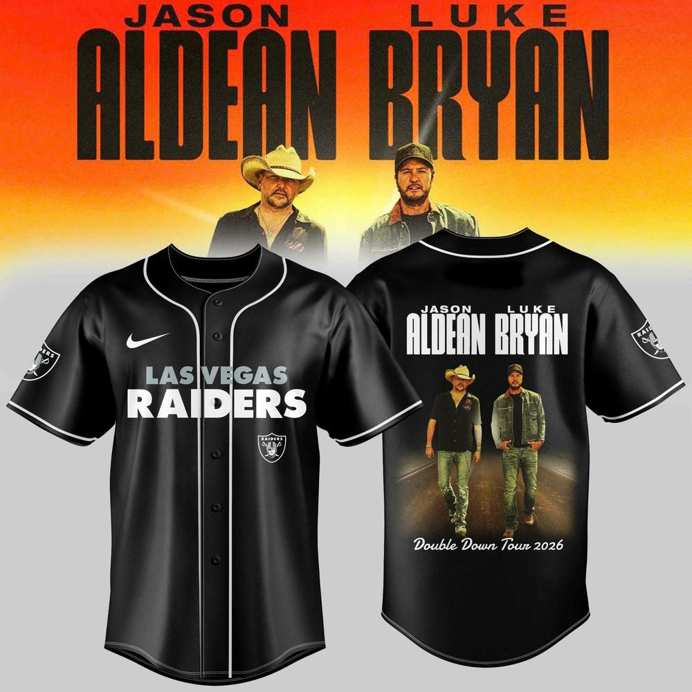 Las Vegas Raiders Black Jason Aldean Luke Bryan Baseball Jersey