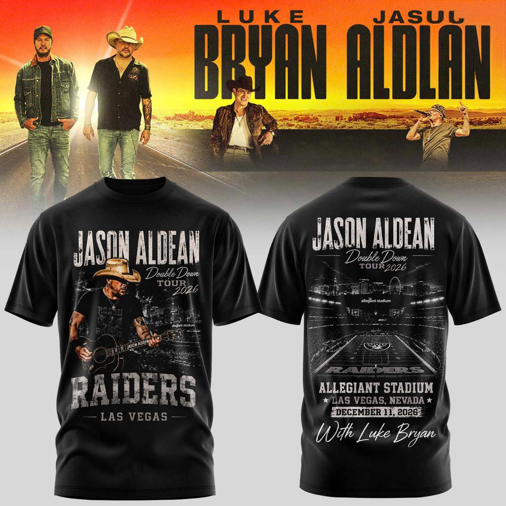 Las Vegas Raiders Black Jason Aldean Luke Bryan T Shirt