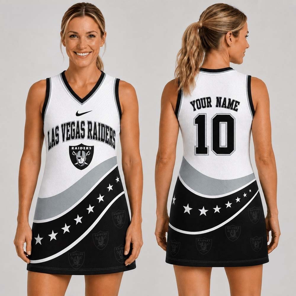Las Vegas Raiders Bold Team Pride Women's Jersey Dress Football Fan Collection 1 - Unicasport Las Vegas Raiders Bold Team Pride Women's Jersey Dress Football Fan Collection