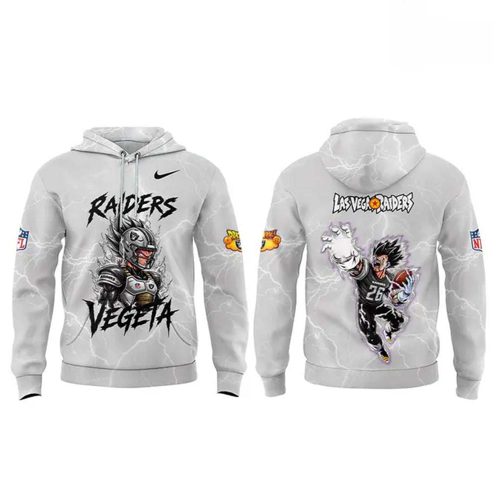 Las Vegas Raiders x Dragon Ball Z Vegeta 2026 Hoodie - Image 2