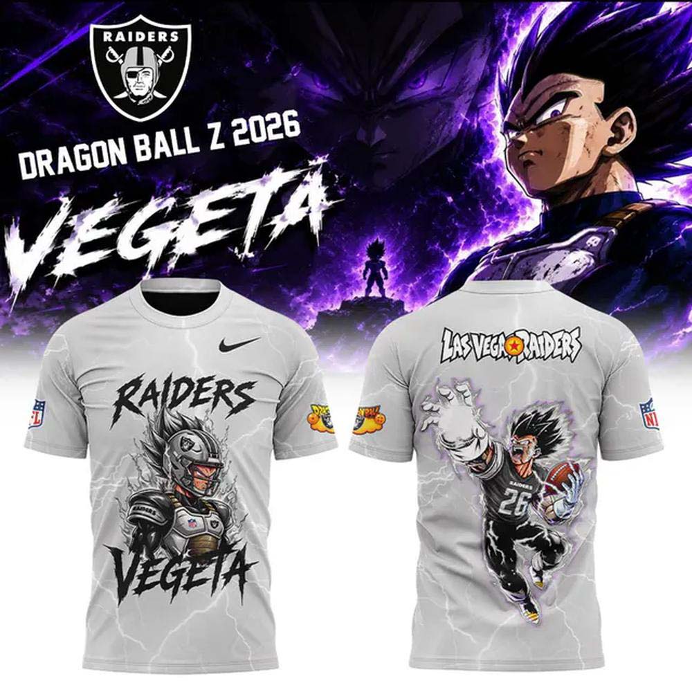 Las Vegas Raiders x Dragon Ball Z Vegeta 2026 Short Sleeve TShirt