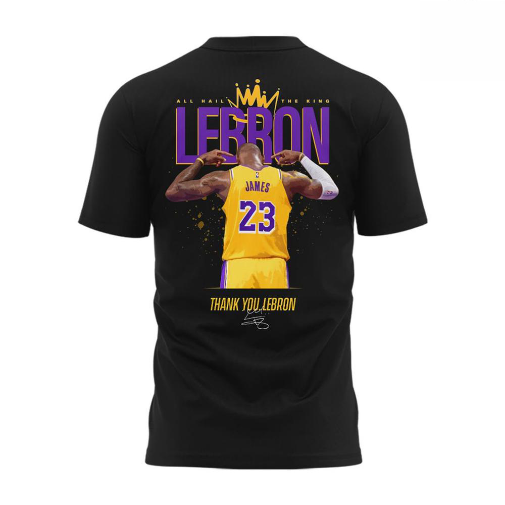 LeBron James Los Angeles Lakers Thank You TShirt - Image 3
