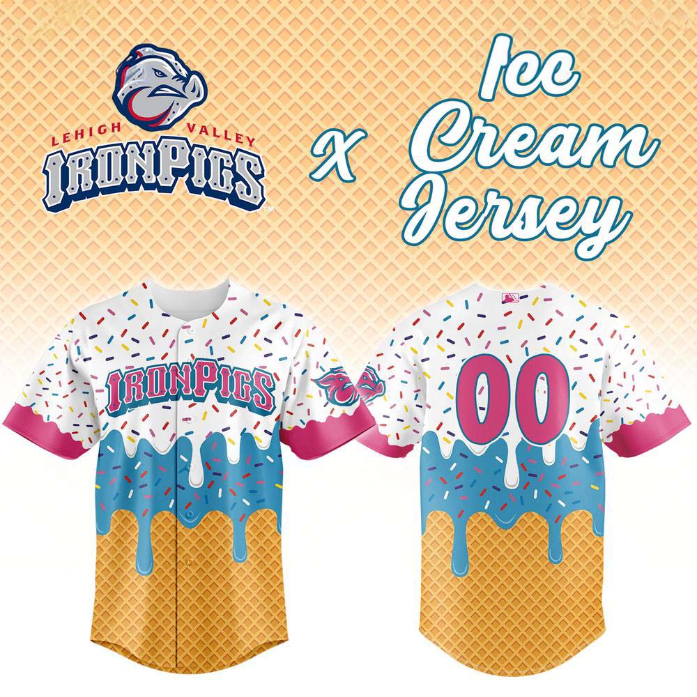 Lehigh Valley IronPigs Ice Cream Personalized Jersey