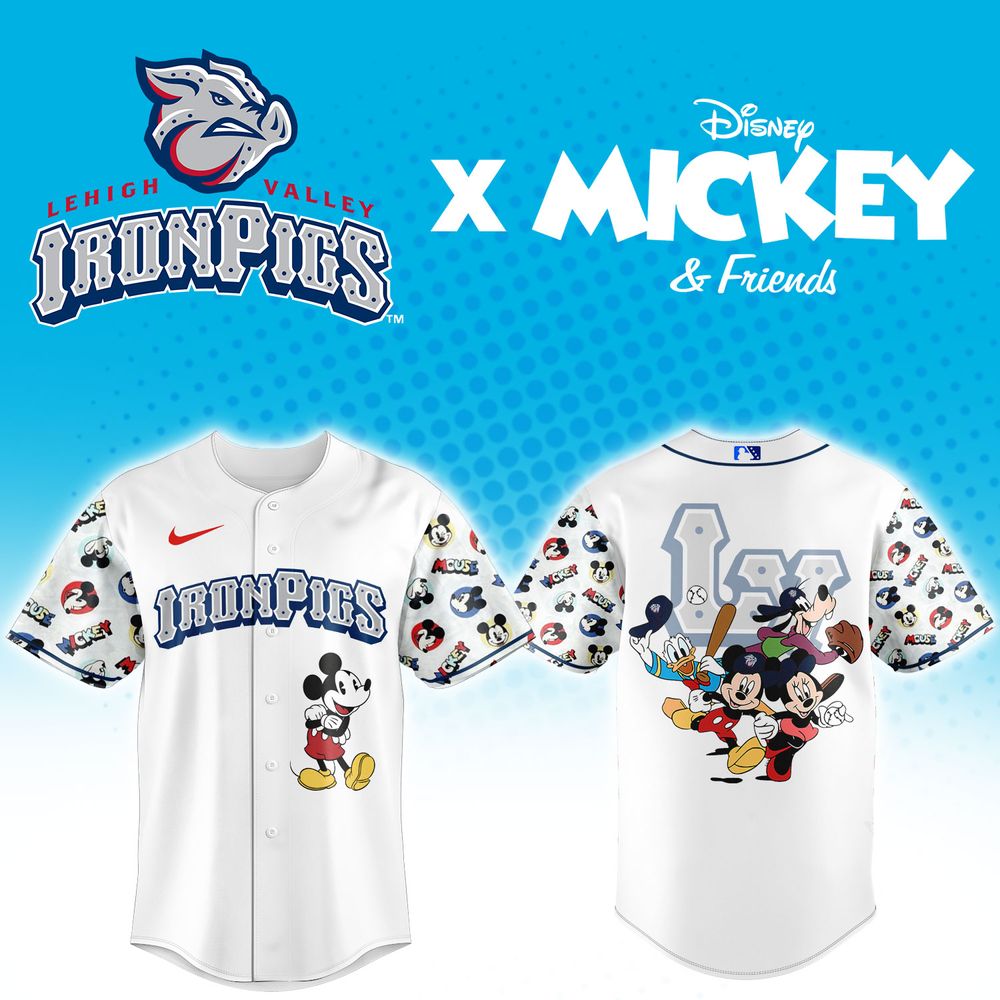 Lehigh Valley Ironpigs x Disney Mickey and Friend 2026 Special Baseball Jersey