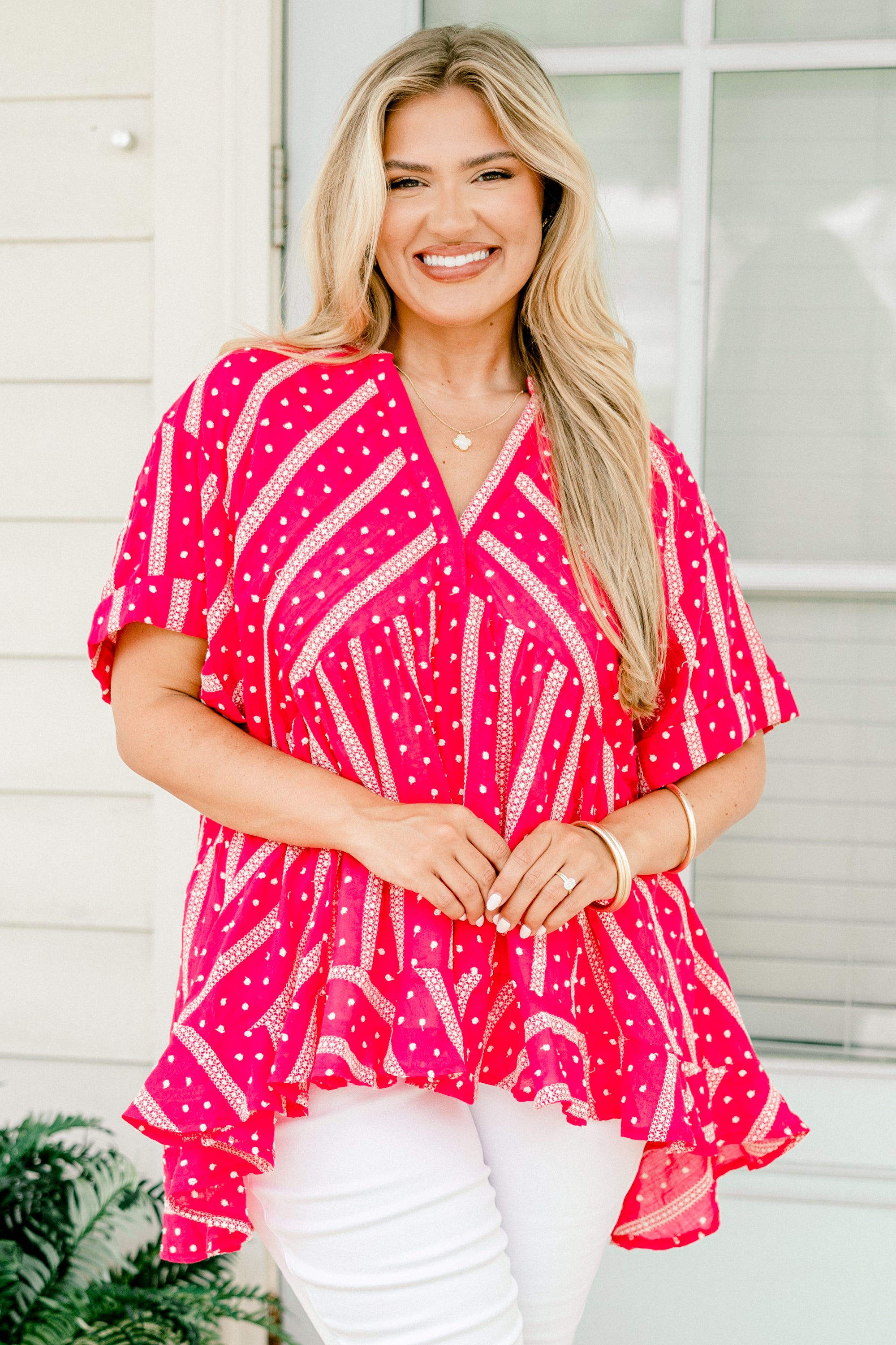 Let Me Travel Around Top, Hot Pink