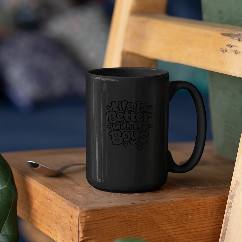 Life is Better with My Boys Boy Mom Premium Tri Blend Mug - Image 3