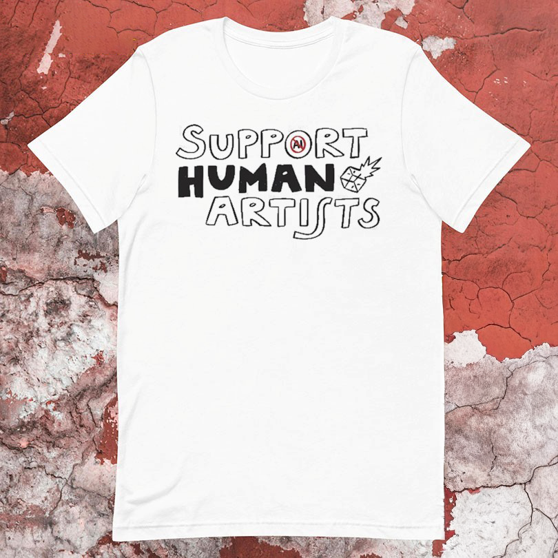Lightbox Expo Support Human Artists AI Tshirts