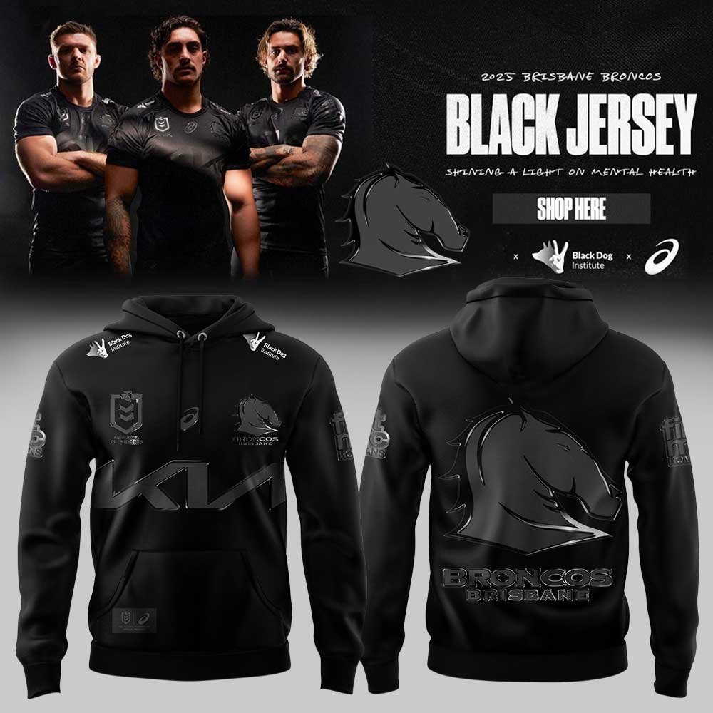 Limited Brisbane Broncos Our 2026 Black Uniform Hoodie