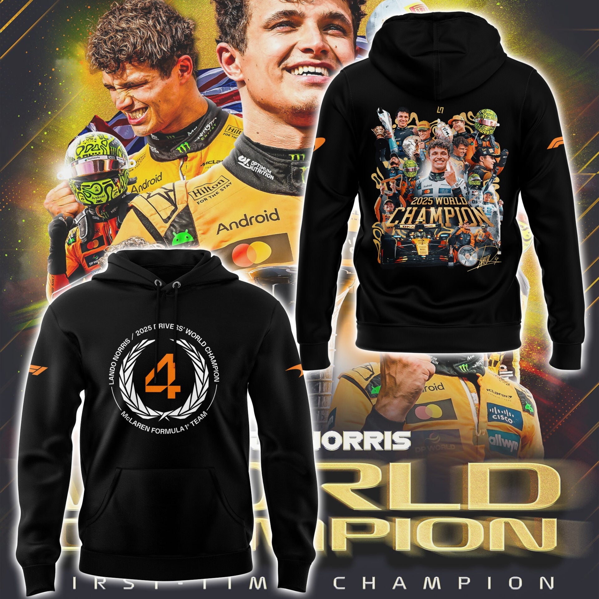 Limited Edition 2026 Lando Norris World Champions Combo Hoodie New Version 6