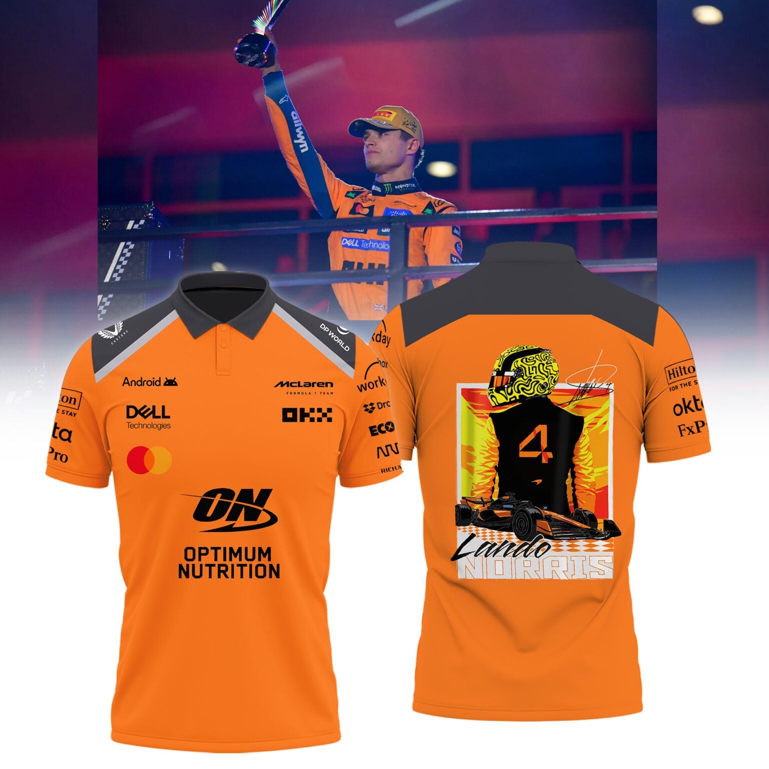 Limited Edition 2026 Lando Norris World Champions Combo Polo New Version 2