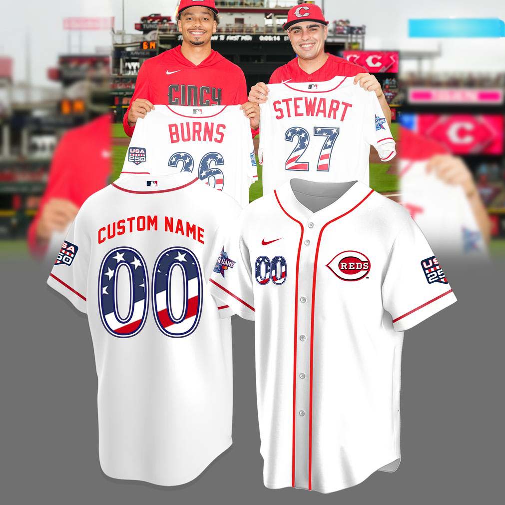 Cincinnati Reds USA 250 All Star Baseball Jersey