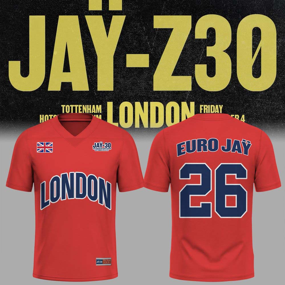 Jay Z 30 London Tour Limited Edition Football Jersey 1 - Unicasport Jay Z 30 London Tour Limited Edition Football Jersey