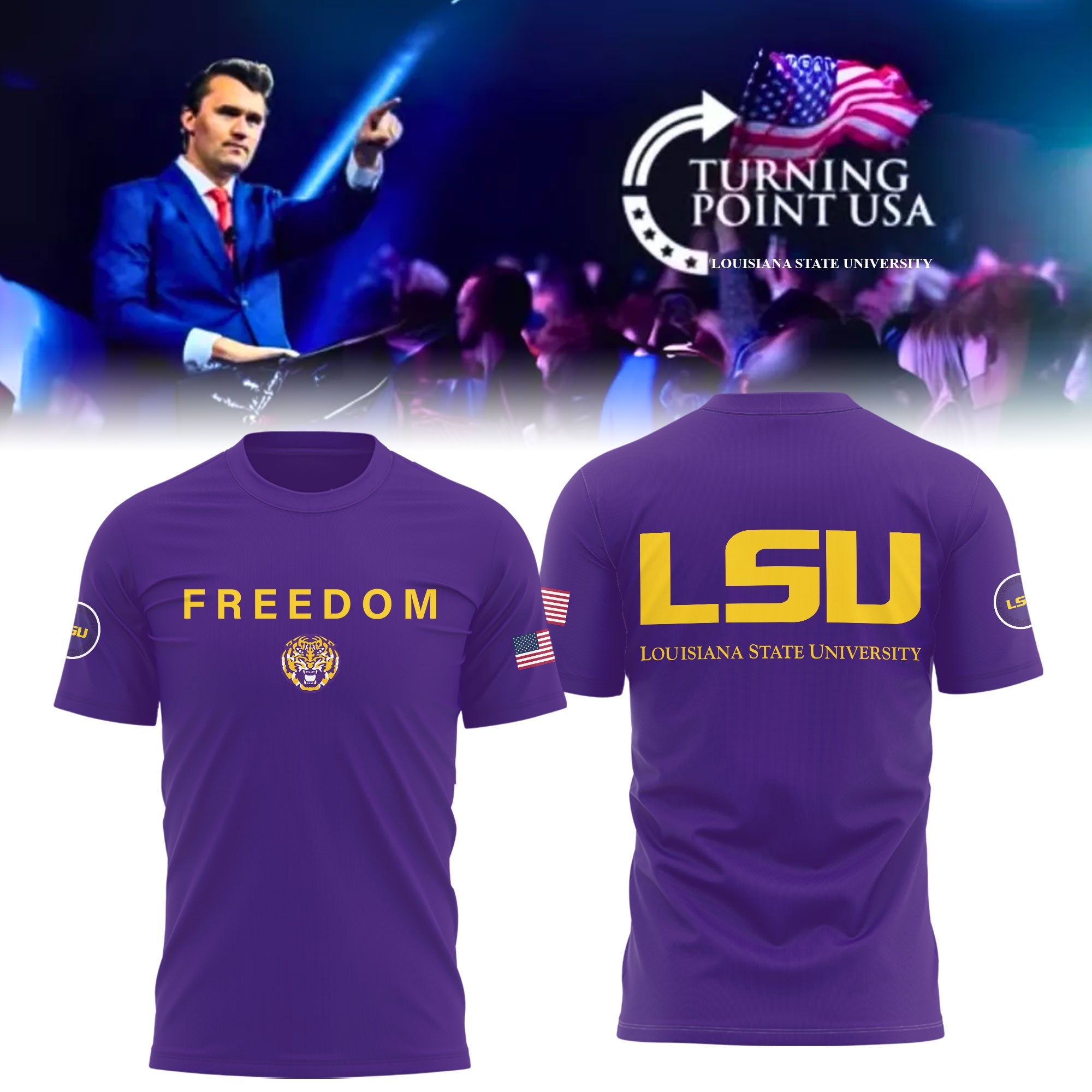 Limited Edition Louisiana State University x Turning Point USA Shirt 9133180911829