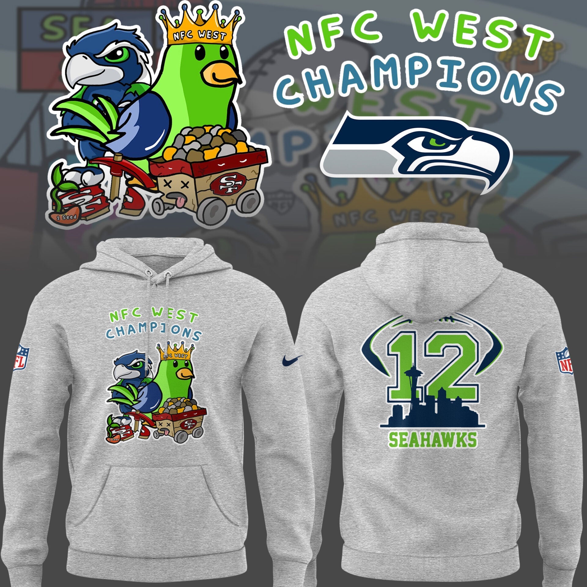 Limited Edition NFC West Champions Hoodie New Version 3