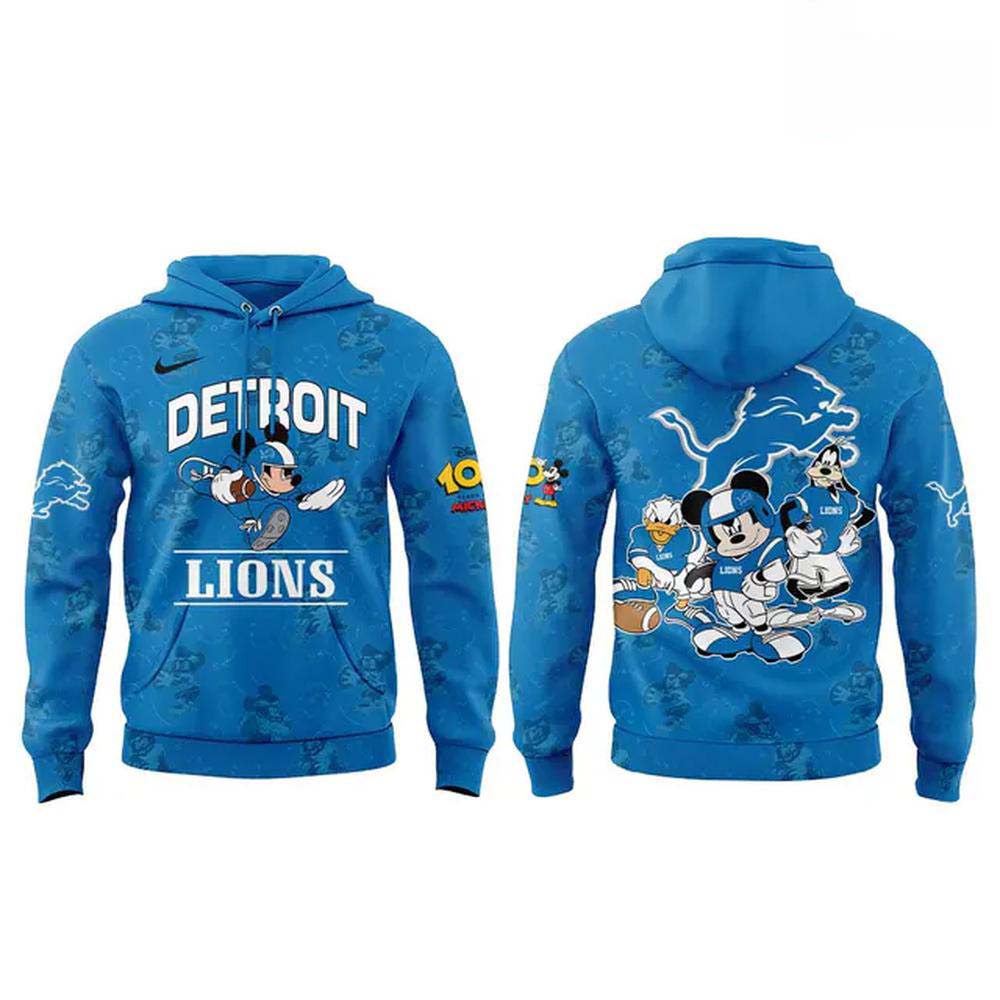 Lions Mickey Mouse 100 Year Anniversary Hoodie - Image 2