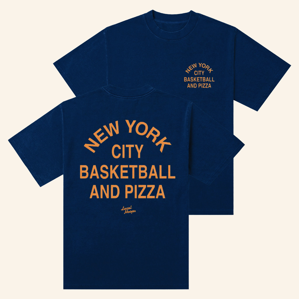 Local Hoops Merch 2026 NYC Basketball And PizzaTShirtDad Birthday Gifts