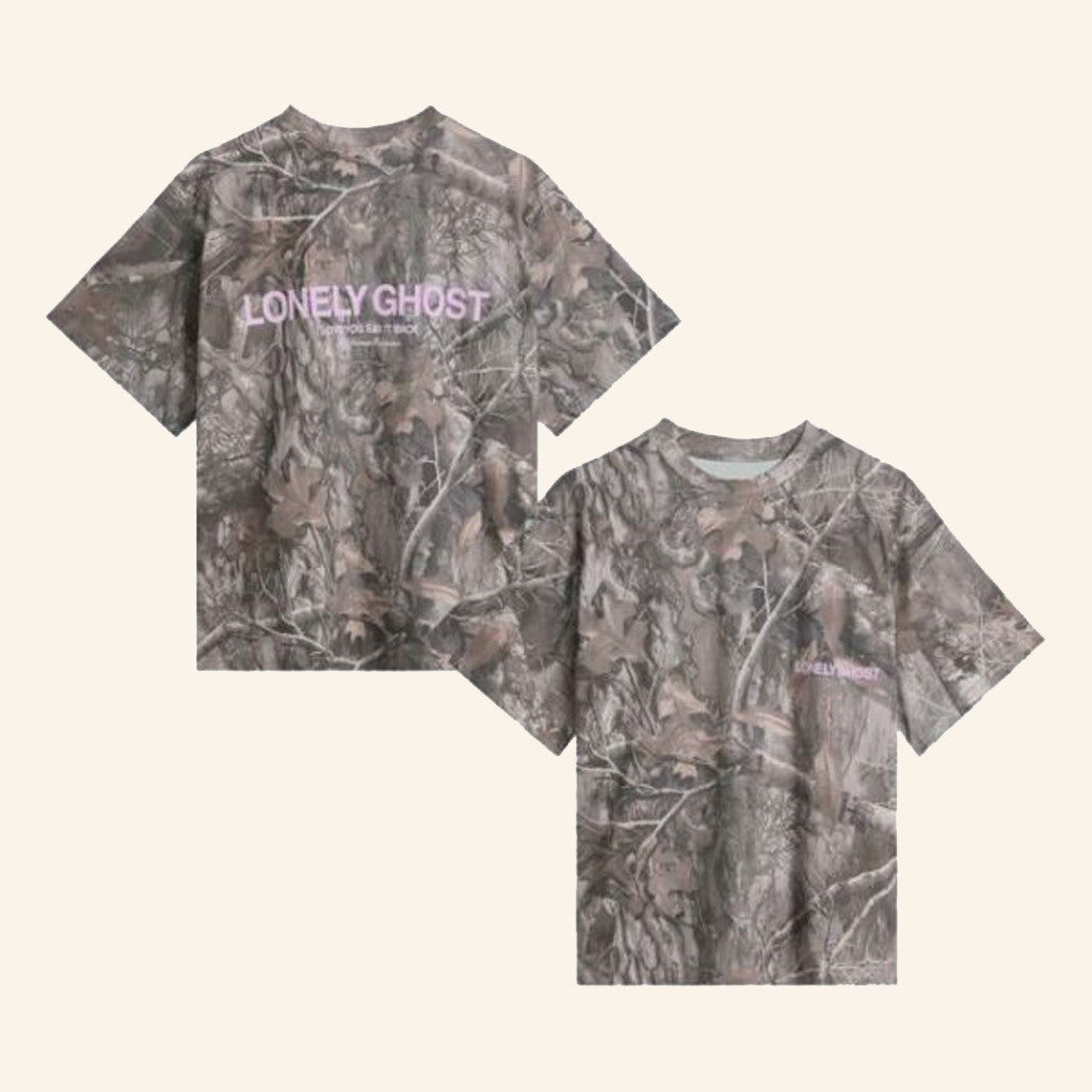 Lonely Ghost Merch Daily’s Human Experience Camo T-Shirt Gifts For Girlfriend
