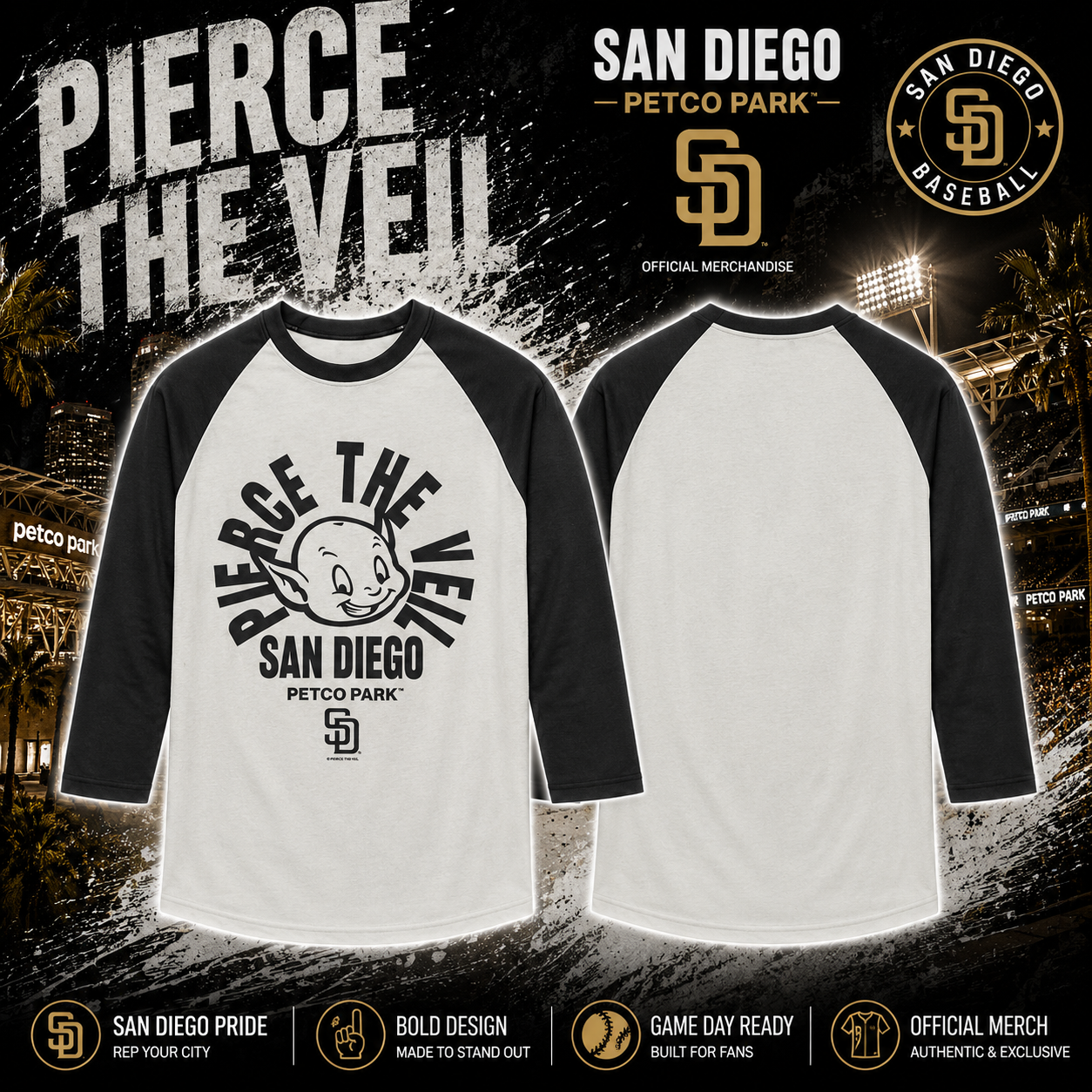 long sleeve pierce the veil x san diego 2026 merch Id9L0 - merchtourboutique