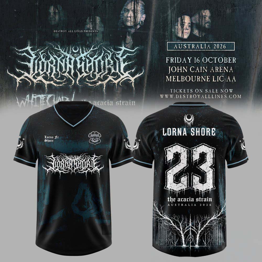Lorna Shore Australia New Zealand Tour 2026 Football Jersey 1 - Unicasport Lorna Shore Australia New Zealand Tour 2026 Football Jersey