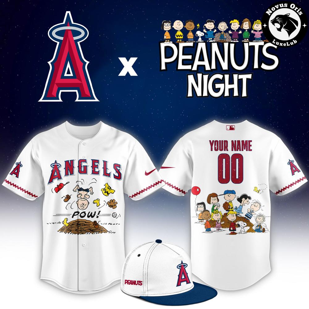 Los Angeles Angels x Peanuts Night Snoopy Baseball Jersey Limited Edition 1 - Unicasport Los Angeles Angels x Peanuts Night Snoopy Baseball Jersey Limited Edition