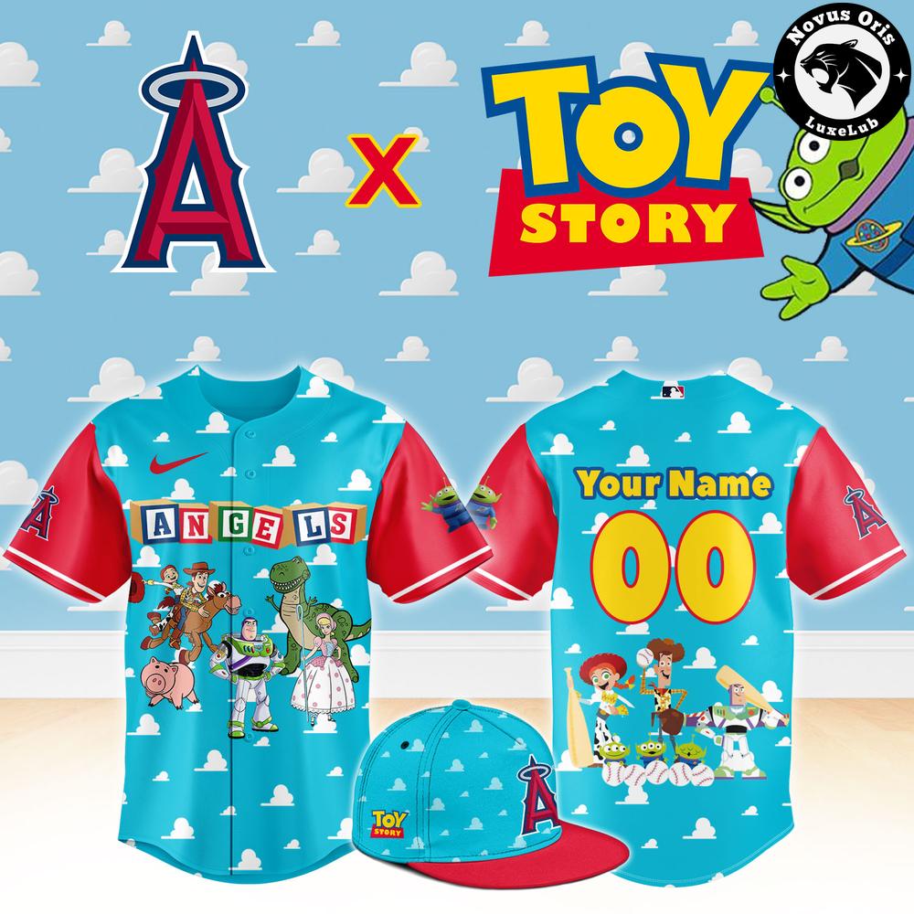 Los Angeles Angels x Toy Story Night Woody Buzz Lightyear Custom Baseball Jersey 1 - Unicasport Los Angeles Angels x Toy Story Night Woody Buzz Lightyear Custom Baseball Jersey