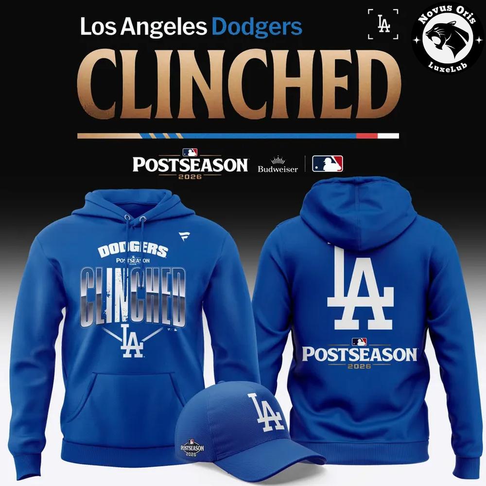 Los Angeles Dodgers 2026 Postseason Clinched Royal Blue Hoodie 1 - Unicasport Los Angeles Dodgers 2026 Postseason Clinched Royal Blue Hoodie