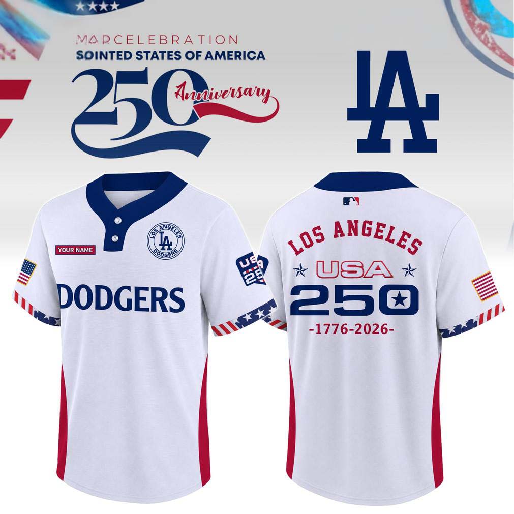 Los Angeles Dodgers 250 Anniversary Baseball Jersey