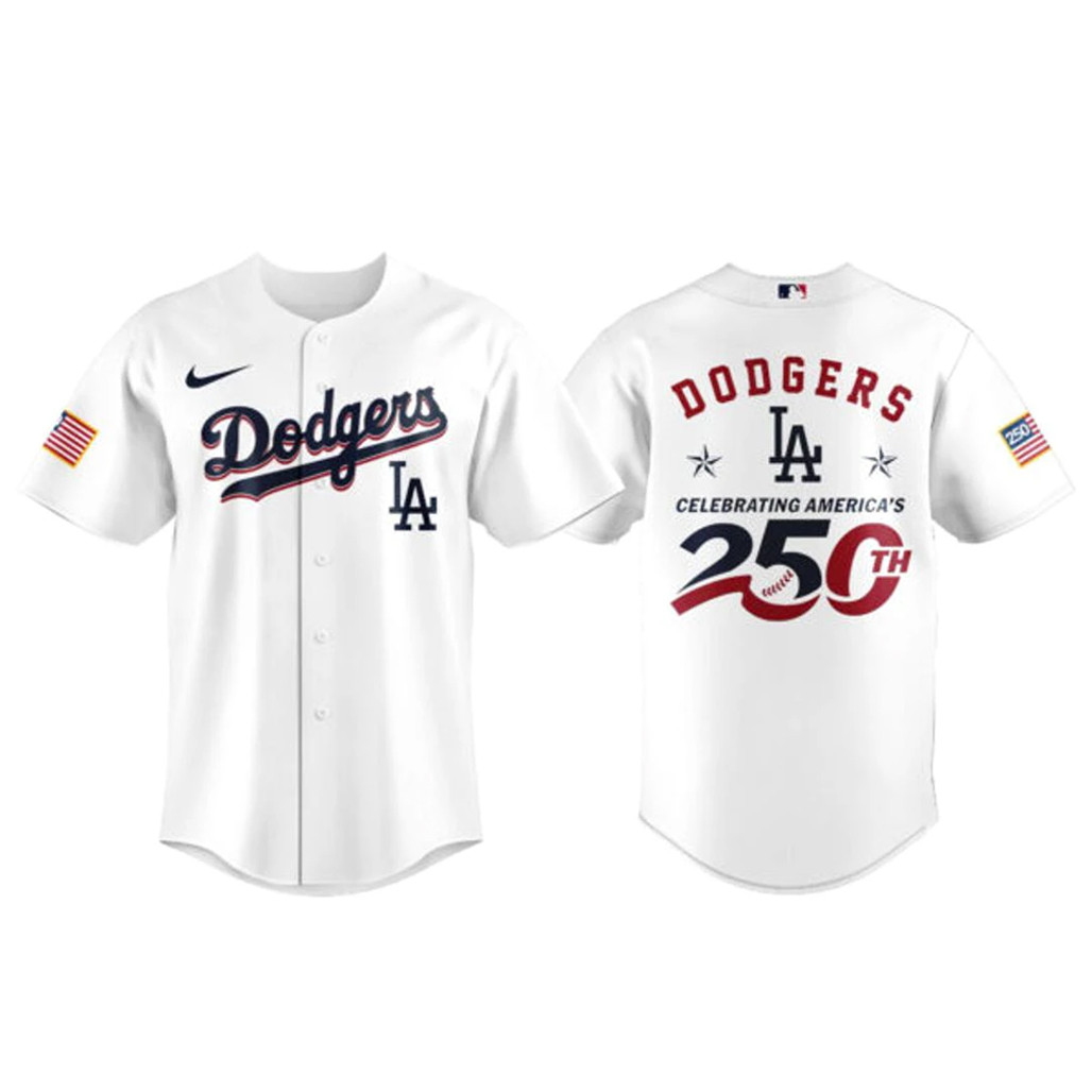 Los Angeles Dodgers Celebrating Americas 250th Baseball Jersey