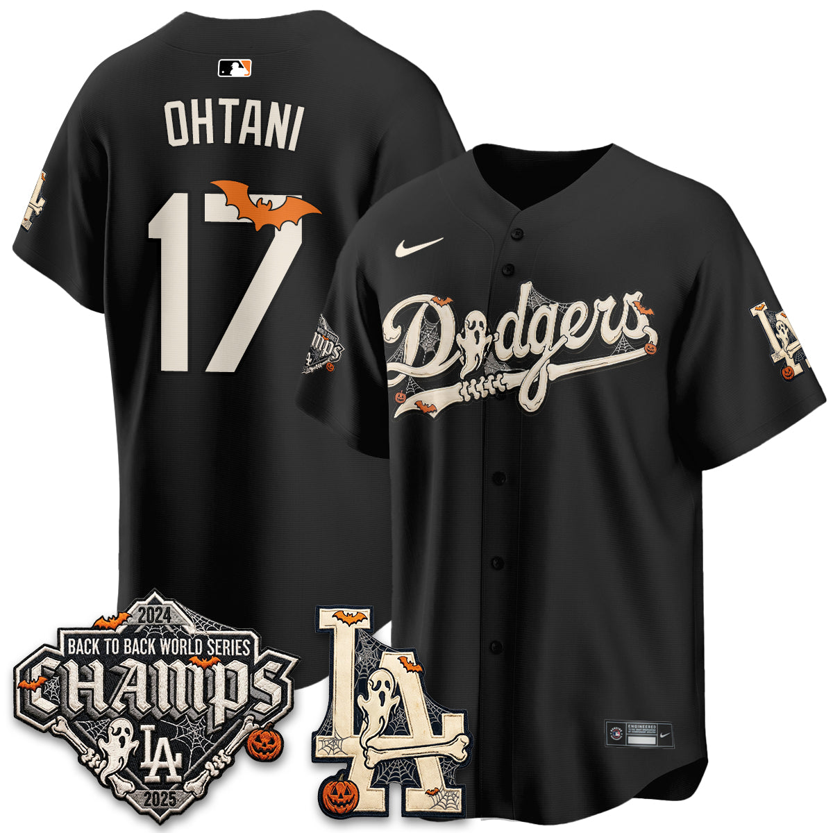 Los Angeles Dodgers Shohei Ohtani 17 Halloween Black Baseball Jersey Baseball Fan Collection 1 - Unicasport Los Angeles Dodgers Shohei Ohtani 17 Halloween Black Baseball Jersey Baseball Fan Collection